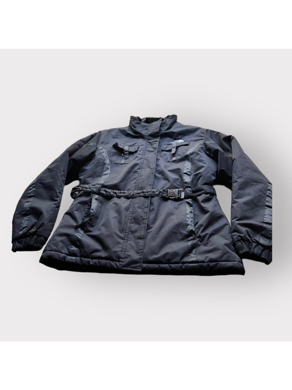 The North Face Womens Size XXL Black HyVent Insulated Belted Rain Parka Jacket - Picture 2 of 16